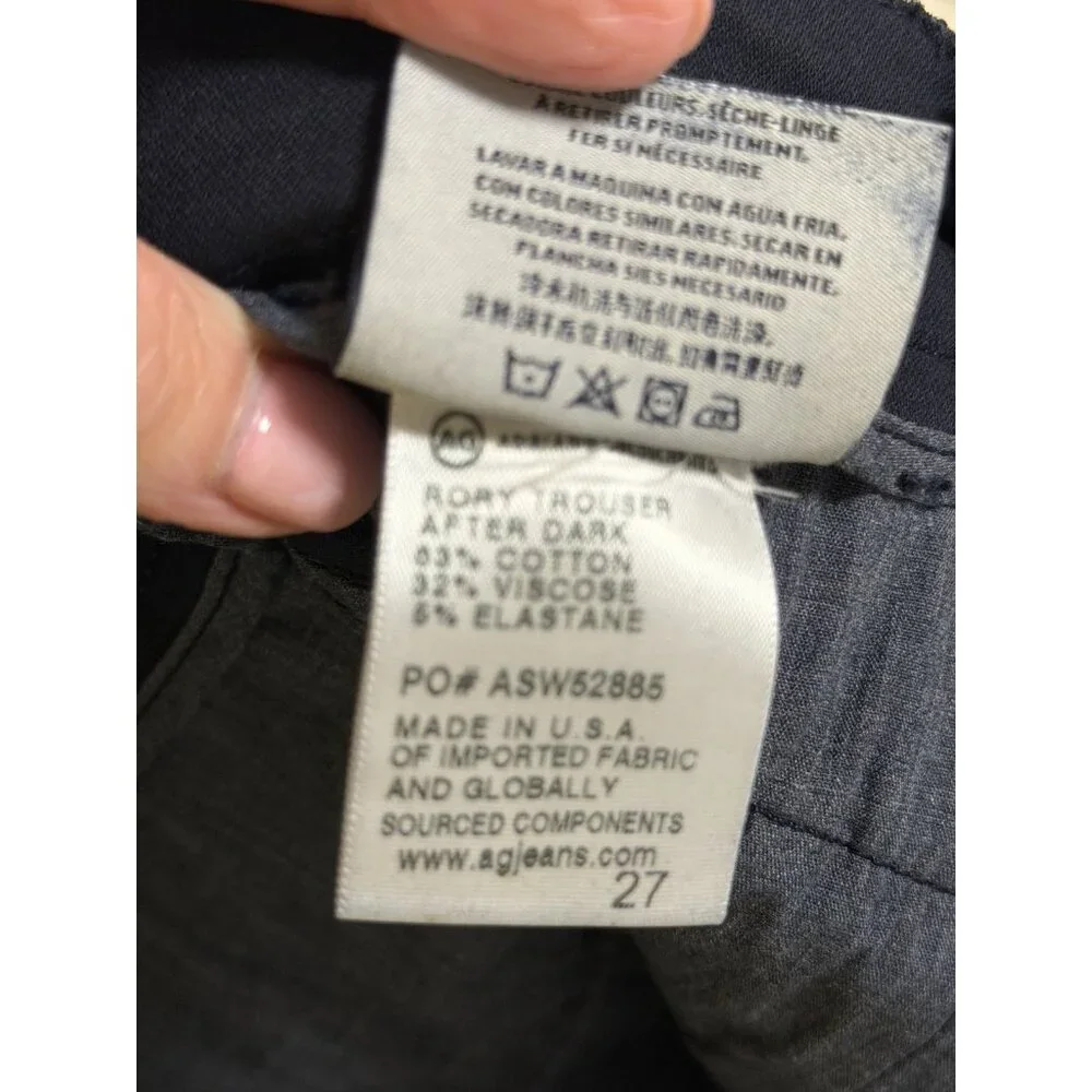 AG Adriano Goldschmied Rory Pleated Carrot Trouser Pants Sz 27 Retail $215 - Picture 9 of 11